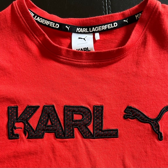 Authentic KARL LAGERFELD X PUMA crossover Red cotton shirt. - Picture 5 of 6
